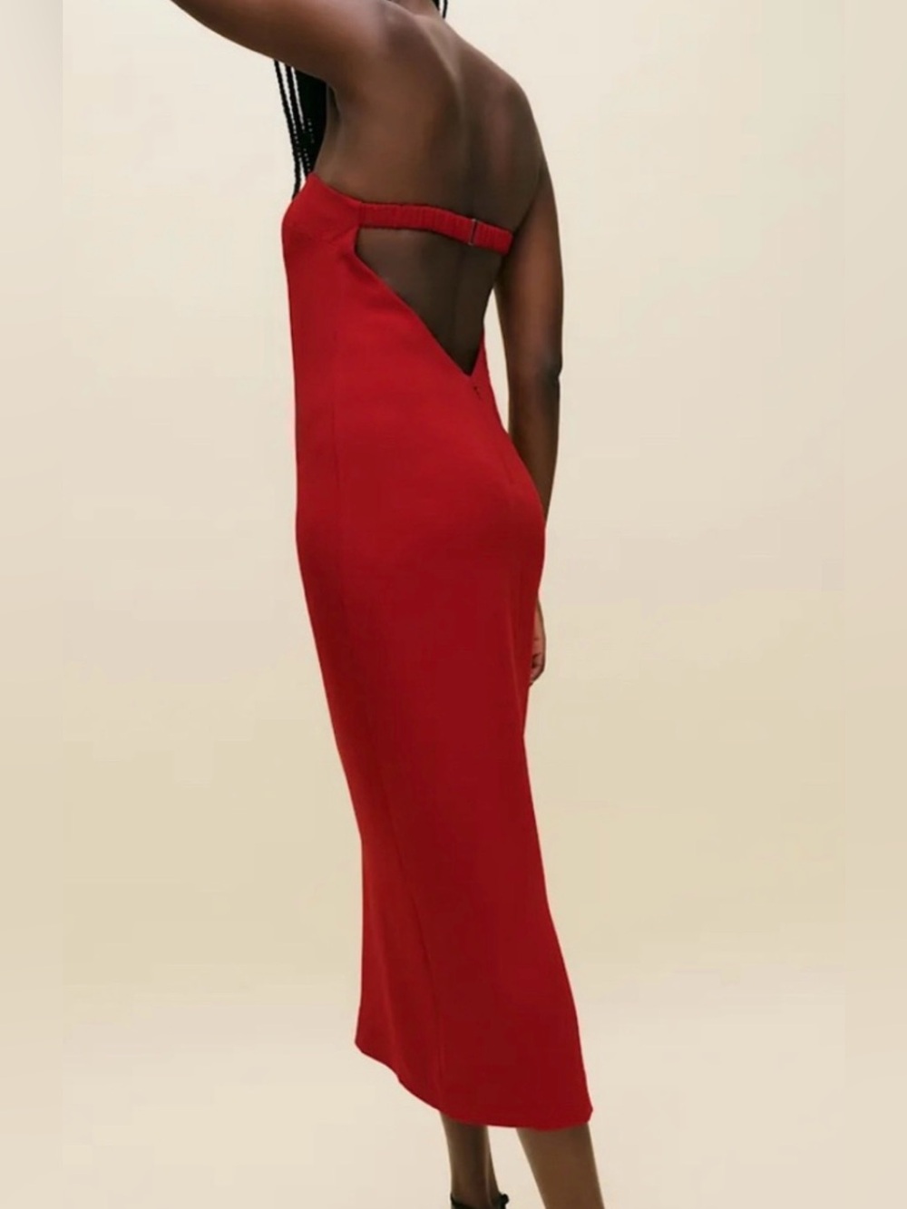 NWT Reformation Red Strapless Nino Dress 12